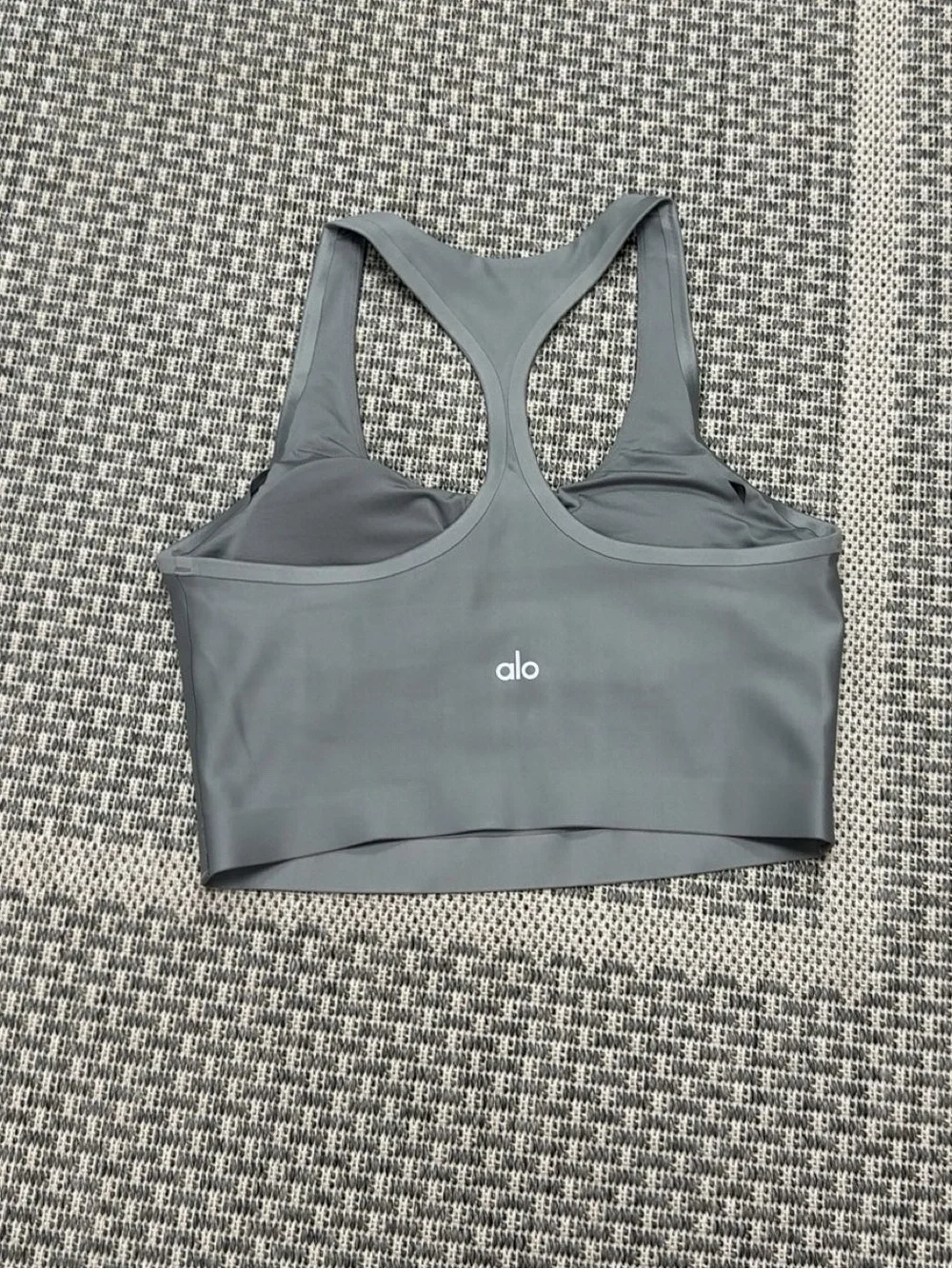 Alo Yoga Airlift Super Sleek Bra Tank in Lunar Grey